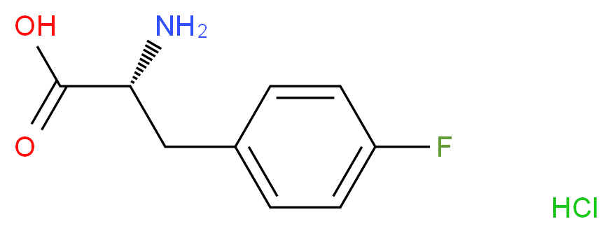 4-氟-D-苯丙氨酸 盐酸盐_分子结构_CAS_122839-52-5)