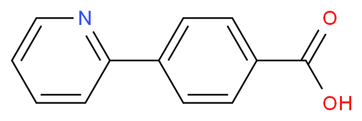 4-(pyridin-2-yl)benzoic acid_分子结构_CAS_4385-62-0