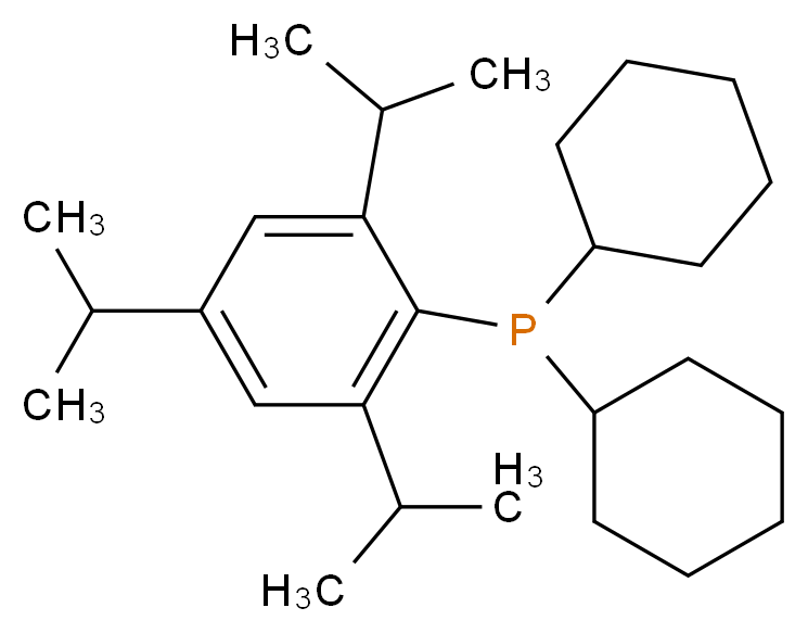 dicyclohexyl[2,4,6-tris(propan-2-yl)phenyl]phosphane_分子结构_CAS_303111-96-8