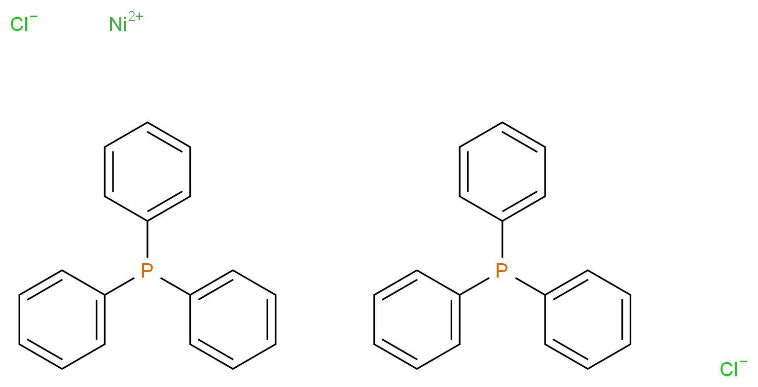 nickel(2+) ion bis(triphenylphosphane) dichloride_分子结构_CAS_14264-16-5