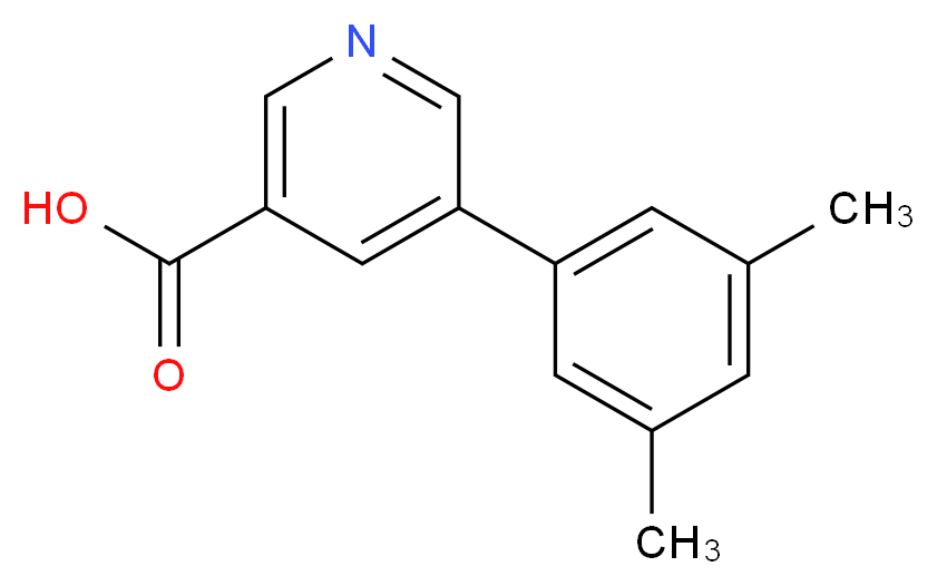 5-(3,5-dimethylphenyl)pyridine-3-carboxylic acid_分子结构_CAS_1048486-24-3