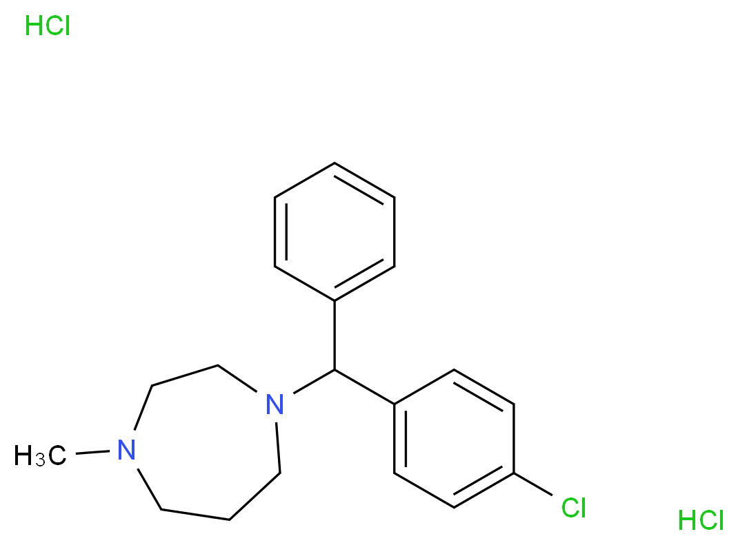 1-[(4-chlorophenyl)(phenyl)methyl]-4-methyl-1,4-diazepane dihydrochloride_分子结构_CAS_1982-36-1