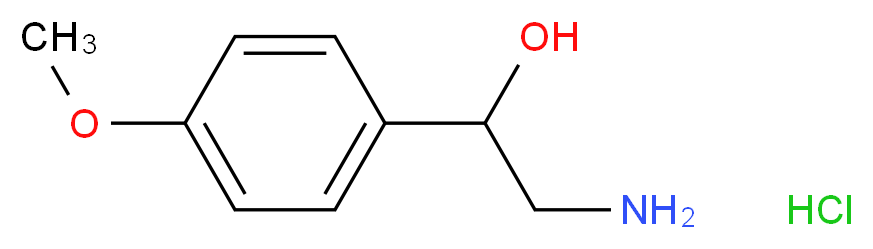 2-Amino-1-(4-methoxyphenyl)ethan-1-ol hydrochloride_分子结构_CAS_56766-24-6)