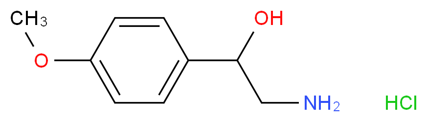 2-amino-1-(4-methoxyphenyl)ethan-1-ol hydrochloride_分子结构_CAS_56766-24-6