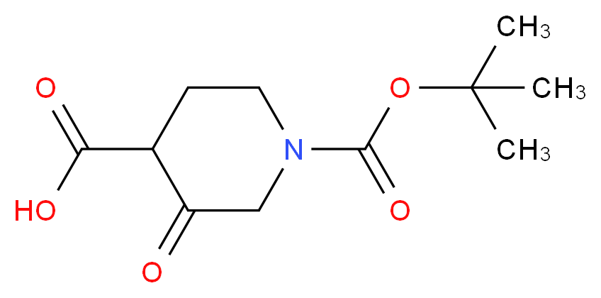 1-[(tert-butoxy)carbonyl]-3-oxopiperidine-4-carboxylic acid_分子结构_CAS_936497-91-5