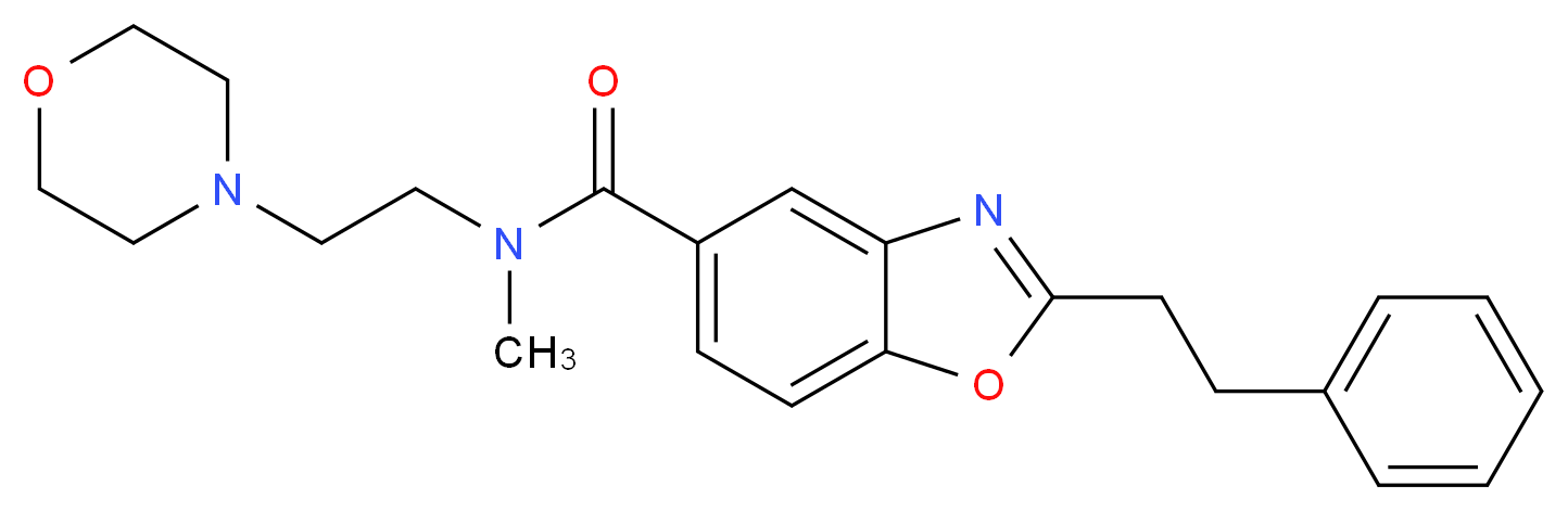 N-methyl-N-[2-(4-morpholinyl)ethyl]-2-(2-phenylethyl)-1,3-benzoxazole-5-carboxamide_分子结构_CAS_)