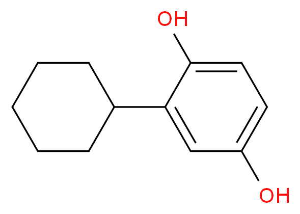 2-cyclohexylbenzene-1,4-diol_分子结构_CAS_4197-75-5