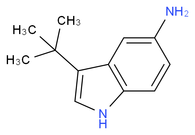 3-tert-Butyl-1H-indol-5-amine_分子结构_CAS_952664-68-5)