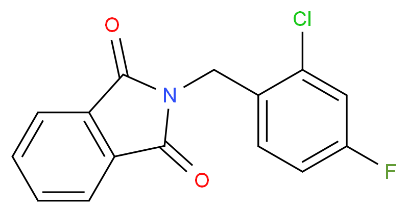 N-(2-Chloro-4-fluorobenzyl)phthalimide 97%_分子结构_CAS_)