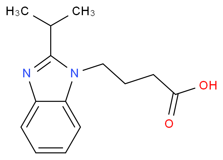 4-(2-Isopropyl-benzoimidazol-1-yl)-butyric acid_分子结构_CAS_)