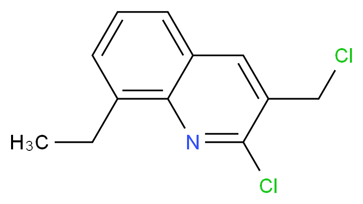 2-CHLORO-3-CHLOROMETHYL-8-ETHYLQUINOLINE_分子结构_CAS_948291-44-9)