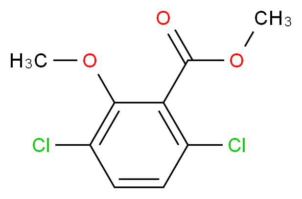 methyl 3,6-dichloro-2-methoxybenzoate_分子结构_CAS_6597-78-0