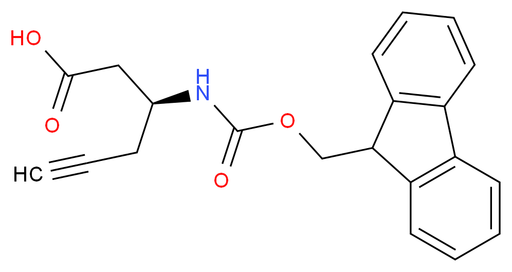 Fmoc-(S)-3-amino-5-hexynoic acid_分子结构_CAS_270596-48-0)