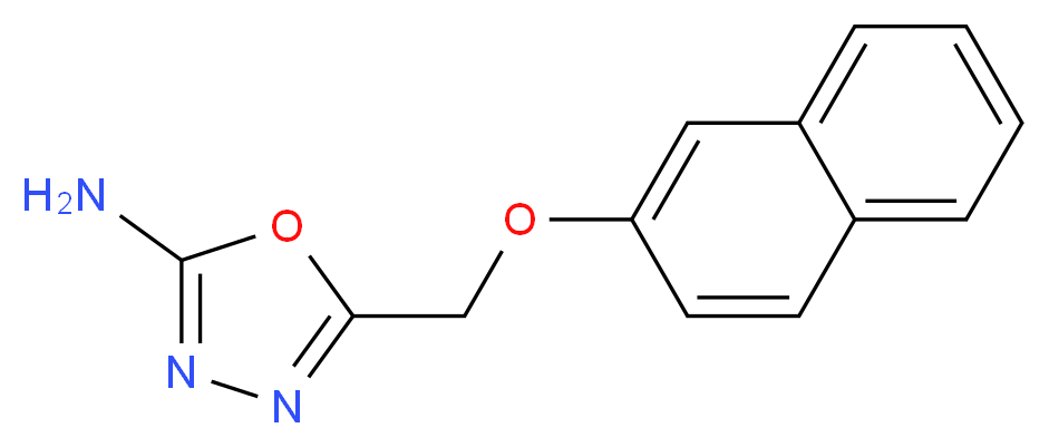 5-[(naphthalen-2-yloxy)methyl]-1,3,4-oxadiazol-2-amine_分子结构_CAS_21521-03-9