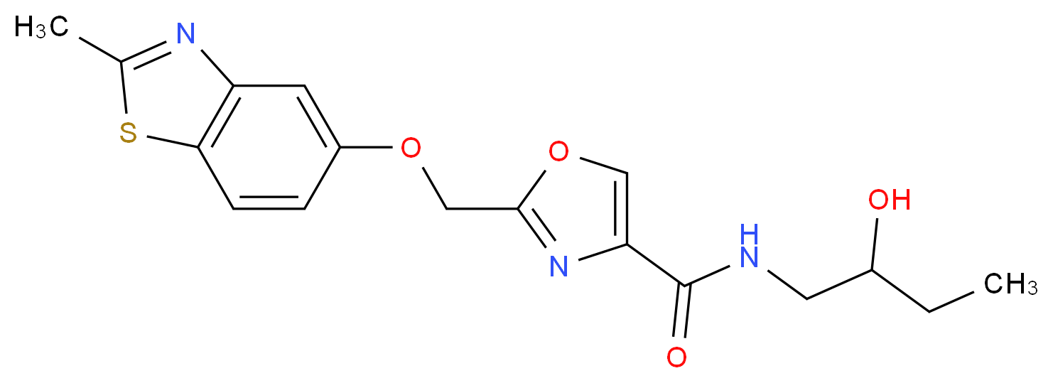 N-(2-hydroxybutyl)-2-{[(2-methyl-1,3-benzothiazol-5-yl)oxy]methyl}-1,3-oxazole-4-carboxamide_分子结构_CAS_)