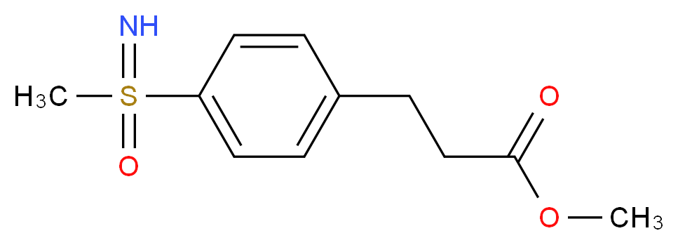 methyl 3-{4-[imino(methyl)oxo-λ<sup>6</sup>-sulfanyl]phenyl}propanoate_分子结构_CAS_1027730-15-9