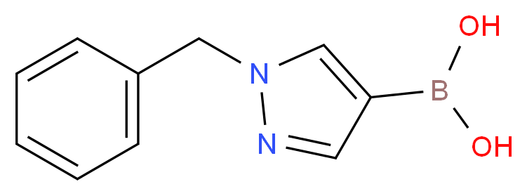 1-苯甲基-1H-吡唑-4-硼酸_分子结构_CAS_852362-22-2)