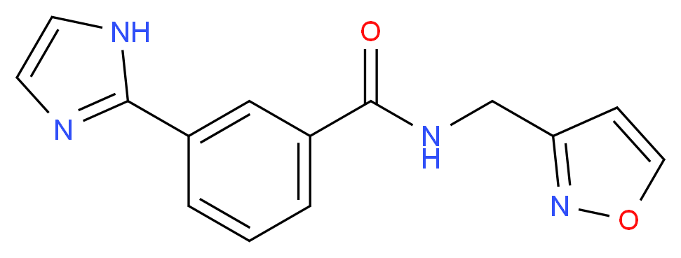 3-(1H-imidazol-2-yl)-N-(isoxazol-3-ylmethyl)benzamide_分子结构_CAS_)