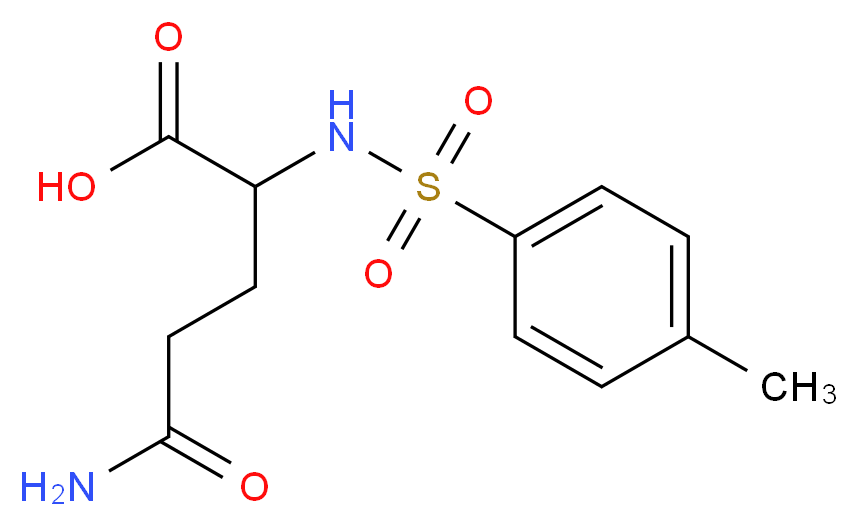 4-Carbamoyl-2-(toluene-4-sulfonylamino)-butyric acid_分子结构_CAS_42749-49-5)