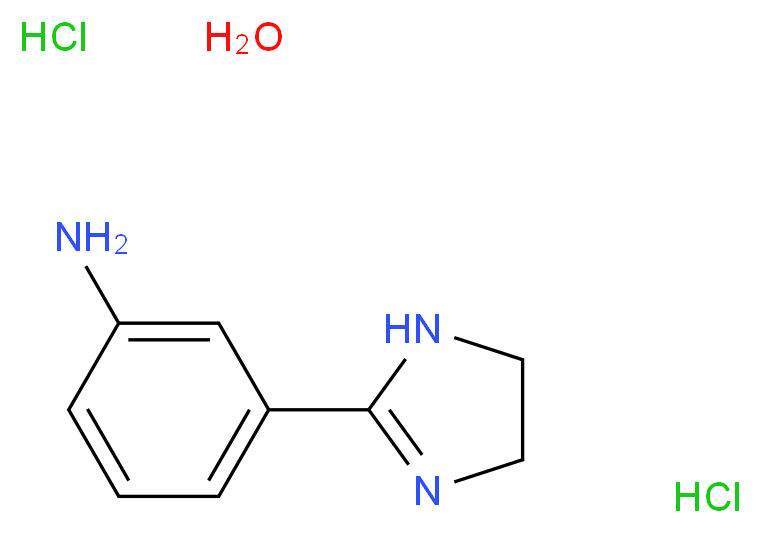 3-(4,5-Dihydro-1H-imidazol-2-yl)aniline hydrate dihydrochloride_分子结构_CAS_833486-96-7)