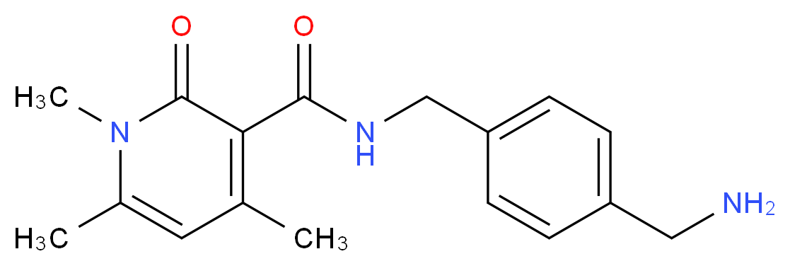 N-[4-(aminomethyl)benzyl]-1,4,6-trimethyl-2-oxo-1,2-dihydropyridine-3-carboxamide_分子结构_CAS_)