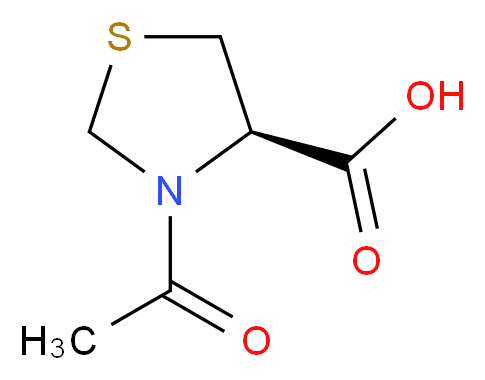 (4R)-3-acetyl-1,3-thiazolidine-4-carboxylic acid_分子结构_CAS_54323-50-1