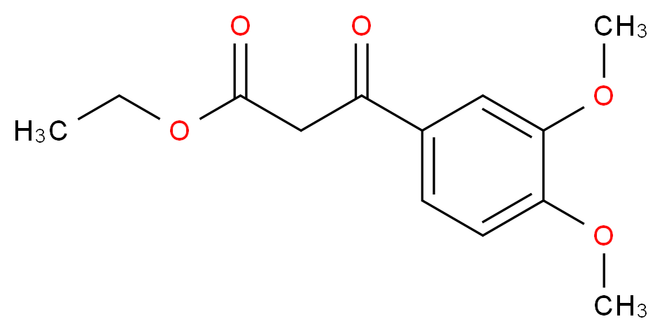 ethyl 3-(3,4-dimethoxyphenyl)-3-oxopropanoate_分子结构_CAS_4687-37-0