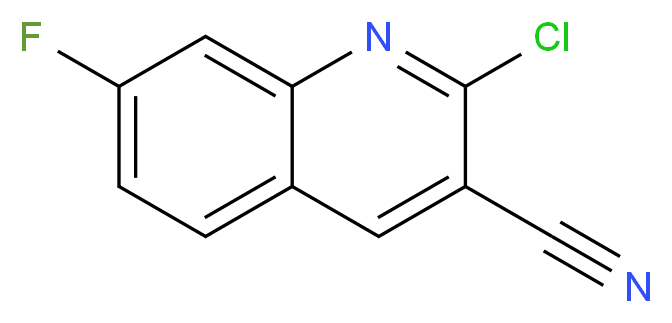 2-chloro-7-fluoroquinoline-3-carbonitrile_分子结构_CAS_948291-81-4