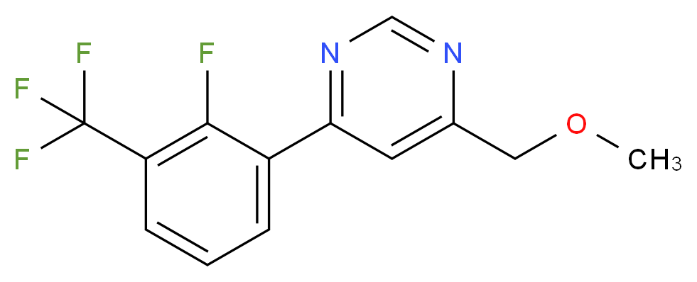4-[2-fluoro-3-(trifluoromethyl)phenyl]-6-(methoxymethyl)pyrimidine_分子结构_CAS_)