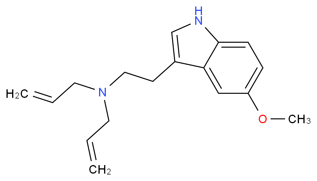 [2-(5-methoxy-1H-indol-3-yl)ethyl]bis(prop-2-en-1-yl)amine_分子结构_CAS_928822-98-4
