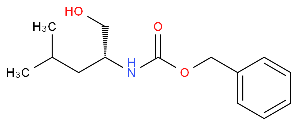 benzyl N-[(2R)-1-hydroxy-4-methylpentan-2-yl]carbamate_分子结构_CAS_166735-51-9