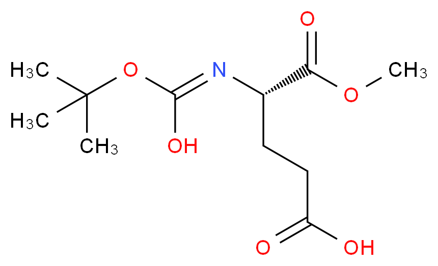 (4S)-4-[(E)-[(tert-butoxy)(hydroxy)methylidene]amino]-5-methoxy-5-oxopentanoic acid_分子结构_CAS_72086-72-7