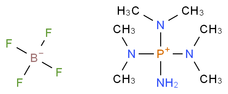 aminotris(dimethylamino)phosphanium; tetrafluoroboranuide_分子结构_CAS_181470-75-7