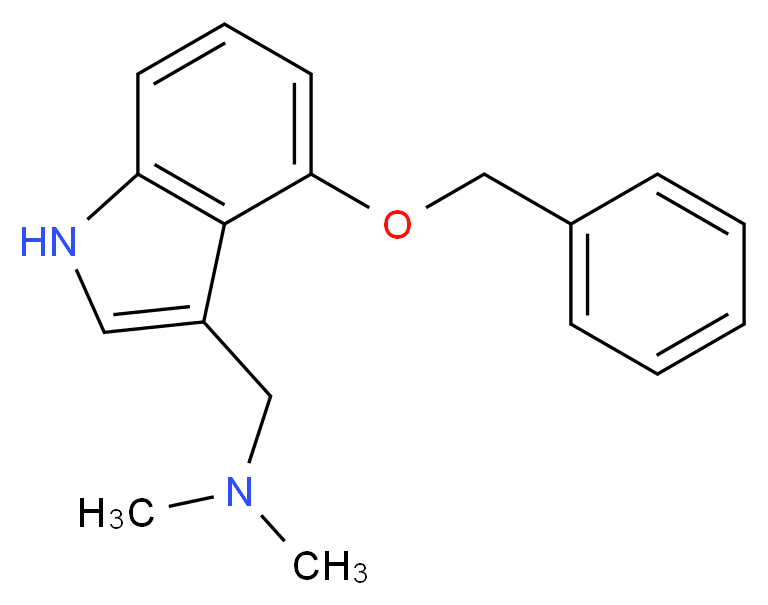 {[4-(benzyloxy)-1H-indol-3-yl]methyl}dimethylamine_分子结构_CAS_13523-95-0