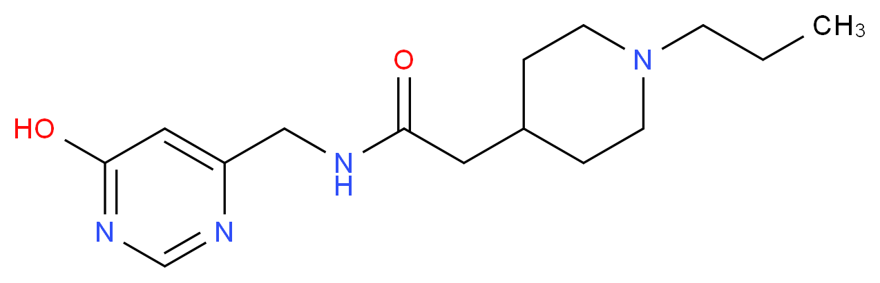N-[(6-hydroxy-4-pyrimidinyl)methyl]-2-(1-propyl-4-piperidinyl)acetamide_分子结构_CAS_)