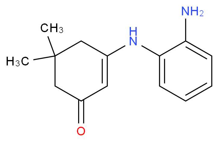 3-[(2-aminophenyl)amino]-5,5-dimethylcyclohex-2-en-1-one_分子结构_CAS_39222-69-0