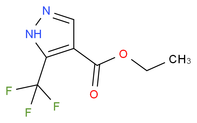 3-三氟甲基-1H-吡唑-4-羧酸乙酯_分子结构_CAS_155377-19-8)