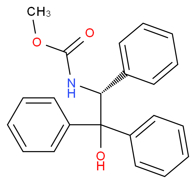 (R)-(+)-N-羧酸甲基-2-氨基-1,1,2-三苯基乙醇_分子结构_CAS_352535-67-2)