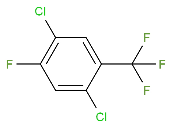 1,4-dichloro-2-fluoro-5-(trifluoromethyl)benzene_分子结构_CAS_77227-81-7