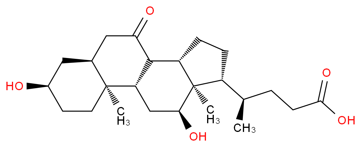 (4R)-4-[(1S,2S,5R,7S,11S,14R,15R,16S)-5,16-dihydroxy-2,15-dimethyl-9-oxotetracyclo[8.7.0.0<sup>2</sup>,<sup>7</sup>.0<sup>1</sup><sup>1</sup>,<sup>1</sup><sup>5</sup>]heptadecan-14-yl]pentanoic acid_分子结构_CAS_911-40-0