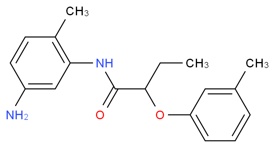 N-(5-Amino-2-methylphenyl)-2-(3-methylphenoxy)-butanamide_分子结构_CAS_)