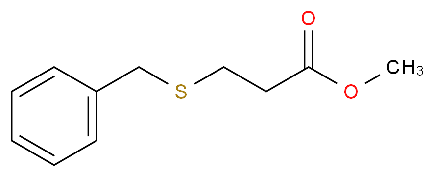 methyl 3-(benzylsulfanyl)propanoate_分子结构_CAS_5331-36-2