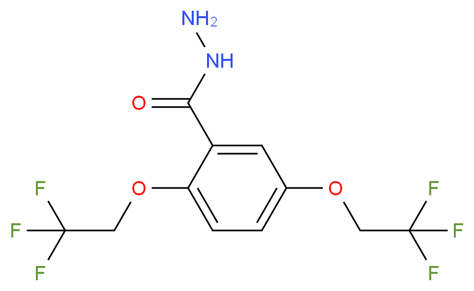 2,5-Bis(2,2,2-trifluoroethoxy)benzoic acid hydrazide 95+%_分子结构_CAS_50778-75-1)