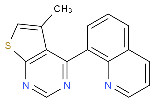 8-(5-methylthieno[2,3-d]pyrimidin-4-yl)quinoline_分子结构_CAS_)