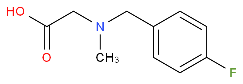 2-{[(4-fluorophenyl)methyl](methyl)amino}acetic acid_分子结构_CAS_947013-86-7