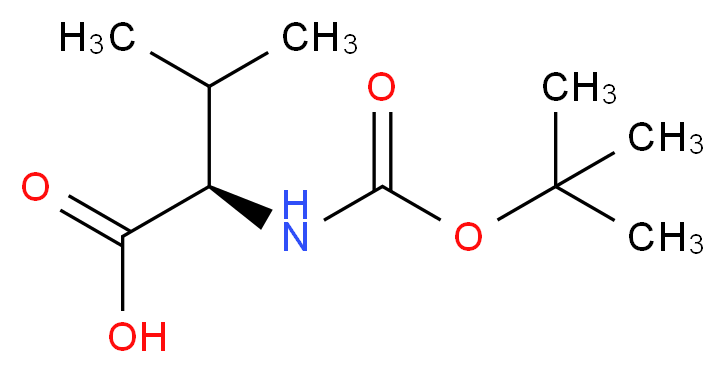 (2R)-2-{[(tert-butoxy)carbonyl]amino}-3-methylbutanoic acid_分子结构_CAS_22838-58-0