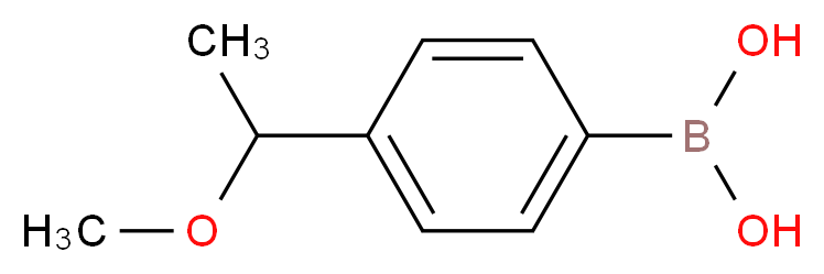 [4-(1-Methoxyethyl)phenyl]boronic acid_分子结构_CAS_945723-15-9)