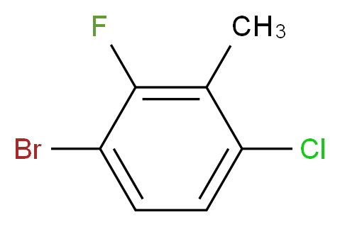 1-bromo-4-chloro-2-fluoro-3-methylbenzene_分子结构_CAS_943830-58-8