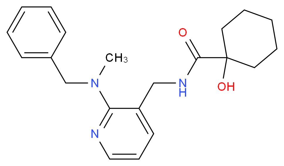 N-({2-[benzyl(methyl)amino]pyridin-3-yl}methyl)-1-hydroxycyclohexanecarboxamide_分子结构_CAS_)