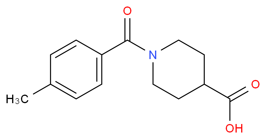 1-(4-methylbenzoyl)piperidine-4-carboxylic acid_分子结构_CAS_401581-34-8)